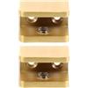DOITOOL Staffa Di Vetro Clip Fissaggio 1.22X0.91X0.79In Supporto Reggimensola Dorato Per Corrimano Scale Morsetto Vetro 8-10Mm Set 2 Pezzi Montaggio Facile Senza Trapano