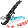SHALL PEX, tagliatubi, taglia fino a 1-3/8, taglierina veloce per tubi PEX, tubi in plastica, PVC, CPVC, PP-R, PE (sottile), ecc., Strumento di taglio per tubi in lega di alluminio con lama in