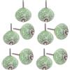 HONITANO 10 Pezzi 10 Pomelli Rotondi in Ceramica Verde da 1,6 per Cassetti e Armadi, Manopole per Mobili con Installazione Rapida, Set da 10 Pezzi per Cucina, Bagno e Cameretta