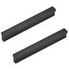 ANSIEDIO 2pz Maniglie per Mobili da Cucina Nero Opaco Maniglie per Cassetti in Alluminio Maniglia per Armadio Moderni con Viti Interasse 96mm