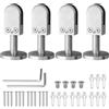 Proster 4PZ Supporto Vetro 6-7mm con Staffa di Supporto da 40mm per Montaggio a Pavimento Morsetti per Vetro Acciaio Inox 304 Glass Clamps per Balaustra Ringhiera Corrimano della Scala
