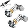xolear 2 Pezzi Spioncino Porta Blindata Ø 16-23mm, 220° Grandangolo Lente in Vetro Ottico, con Punta da Trapano per Porte con Spessore da 37-100 mm(Argento)