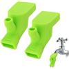 Generic Copertura per rubinetto - estensore in silicone - adattatore portatile da 2 pezzi | Affidabile lavello da bagno e cucina - Estensione del rubinetto 'acqua portatile adatto ai bambini
