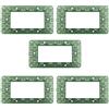 CILIA Compatibile con Vimar Plana, Supporto Per Scatola 502 503 504 507, Supporti in Plastica per Interruttori e Prese, Supporto 2/3/4/7 Moduli (5 Pezzi Verde, 4 Moduli)