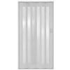 ESTO Porta a Soffietto in PVC Salvaspazio per Interni, 84x215 cm, con Inserti Trasparenti e Chiusura Magnetica Continua, Senza Serratura (Bianco Venato)