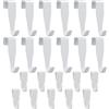 AMANDELIZABE 12 ganci in acciaio al carbonio, ganci con 10 ganci in plastica, ganci per porta da appendere, ganci appendiabiti, ganci per porta per cucina, bagno, camera da letto (bianco)