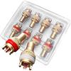 Jwn 8PCS rosso + bianco RCA femmina Chassis di alta qualità rame RCA fono cmc connettore femmina presa AMP HiFi