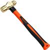 WEDO Martello rotondo da ottone 450g(1 lb),Martello Penna a Sfera,Vetroresina Palla Pein Hammer,lunghezza 280mm,Martello A Penna Tonda,strumento hardware martello domestico