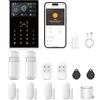 XNH Allarme Casa Senza Fili GSM/WiFi, Allarme casa, Antifurto Casa, 12 Pezzi Sistema di Allarme con APP, Sirena 120DB, 4 Sensore per Porte e Finestre, 2 Rilevatore di Movimento, Telecomando