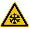 Indigos UG - Segnale di pericolo Attenzione contro il freddo, Pellicola autoadesiva, taglia 40, 00 cm