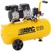 ABAC Montecarlo Xt Sil 10 Yellow - Compressore aria elettrico monofase silenziato - Oil-less - Motore 1 HP - 50 lt