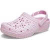 Crocs Zoccoli Classici Unisex per Adulti con Design Floreale ritagliato, Latte Rosa, 10 Women/8 Men