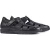 Masaltos Scarpe con Rialzo da Uomo Che Aumentano l'Altezza Fino a 7 cm. Fabbricate in Pelle. Modello Sandalia Nero