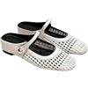 Generic Sandali Mary Jane da donna in tessuto con punta quadrata traforati e schiena scoperta, chiusura Mary Jane, casual, comode, morbide, retrò, punta chiusa, pantofole, bianco, 39 EU