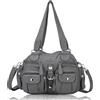 Angel Kiss Borsa a Mano per Donna PU Pelle Borsetta a Spalla Hobo Tote Borsa a Tracolla