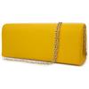 Emila Pochette giallo senape in raso elegante cerimonia da donna ragazza signora Borsa a mano piccola Clutch borsetta matrimonio comunioni Raso Senape