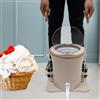 Ageanbri Mini asciugatrice manuale da 2,4 litri per vestiti, mini asciugatrice portatile a pedale, compatta, non elettrica, per camper, campeggio, scuola, appartamento, dormitorio (cachi)