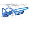 KIM HOST Cuffie a Conduzione Ossea da Nuoto IP68 Impermeabili con Lettore MP3 32GB - Auricolari Sportivi Wireless Bluetooth Open-Ear con Microfono Integrato per Corsa, Nuoto, Ciclismo - Blu