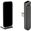 XAVURO Adattatore Supporto Telefono con Connettore Tipo-C, Handyhalterung Mani Libere, Aggiunge Funzione Supporto al Cavo di Ricarica esistente, Grigio