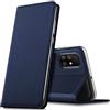 Verco case per Samsung Galaxy A51 Cover, Custodia a Libro Pelle PU per Samsung A51 Booklet Protettiva [magnetica integrata], Azzurro