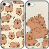 Yimctoie 2 Pezzi Cute Animale Cover per Apple iPhone 8 iPhone 7 iPhone SE 2022/2020 4.7, Custodia Carino Capybara Cartoon Anime Motivo Aesthetic Pattern, TPU Silicone Protettiva Antiurto Morbido Case,Anime