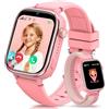 SWGOTA Nuovo 4G Smartwatch Bambini con Videochiamate & GPS, IP68 Impermeabile Smart Watch con SOS SMS Chat Vocale Modalità Scuola, Contapassi, Sveglia Monitoraggio del Sonno Regalo per Bambini e Bambine Rosa