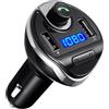 OSOLADY Trasmettitore Fm per Auto e Caricabatterie USB Doppio, Adattatore Radio Wireless con Microfono Integrato per Chiamate Vivavoce, Compatibile Smartphone e Tablet, Ricarica Veloce