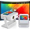 Aepuosem Proiettore intelligente compatibile 4K, videoproiettore Full HD 1080p con touchscreen, doppio schermo, 1200 ANSI, messa a fuoco automatica, WiFi 6 Bluetooth, 1000+ app, per cinema in casa, camera da