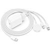 Cionum Cavo di ricarica per Apple Watch e iPhone, 3 in 1, 20 W, USB C, caricatore rapido con magnete iWatch, 2 m, per Apple Watch Series 11/10/9/8/7/6/SE/5/4/3/Ultra iPhone 17/16/15/14/13/XR
