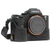 MegaGear Sony Alpha A7S II, A7R II, A7 II Ever Ready Custodia metà copertura in Vera pelle per Fotocamera con Tracolla - Nero - MG1129