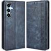 MOJIA Cover per ZTE Blade V80 Max/Nubia V80 Max, PU Custodia Antiurto Resistente ai Graffi, Custodia Flip Portafoglio per Telefono con Supporto e Slot per Schede. Blu