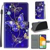 KENHONER Custodia per Samsung Galaxy A53 5G, Farfalla | Portafoglio Pelle PU, Magnetica, Resistente Agli Urti, Scomparto Carte Credito, Pieghevole, Flip Libro, Motivo