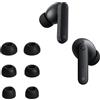 kwmobile 6x Auricolari di ricambio compatibile con CMF by Nothing Buds Pro 2 Gommini sostitutivi in Silicone - 3 Misure - nero