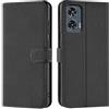 Verco Custodia a libro per Motorola Edge 50 Fusion, per Motorola Edge 50 Fusion Case [funzione carte di credito/leggio], nero