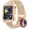 Erkwei Smartwatch Donna con Effettua Risposta Chiamate 1.59 Orologio Fitness Monitor del Cardiofrequenzimetro SpO2 Sonno Contapassi Assistente Vocale Notifiche Whatsapp Smart Watch per Android iOS