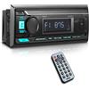 Pyle Radio Marina Stereo con lettore MP3 Bluetooth, sistema audio DIN singolo per barca, sintonizzatore AM/FM, ingresso USB/AUX, 30 stazioni preimpostate, chiamate in vivavoce, potenza 200 W per uso