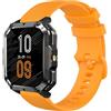 GIOPUEY 22mm Cinturini Compatibile con Blackview W60/W70 Pro/W80 PRO, Morbido Silicone Cinturino [Resistente all'Usura] [Traspirante] - Yellow