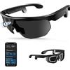 GenXenon Occhiali Smart Con Camera, Registrazione Video 4K, Fotografia, Riconoscimento oggetti AI, Occhiali Da Sole Con Fotocamera Per Sport All'Aperto Come Ciclismo, Sci E Escursionismo (Nero)