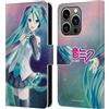 Head Case Designs Licenza Ufficiale Hatsune Miku Nebulosa Grafiche Custodia Portafoglio in Pelle Compatibile con Apple iPhone 14 PRO