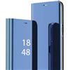 MODFYN Clear Smart View Cover per Samsung Galaxy A56, Luxury Specchio Case Standing Makeup Mirror Flip con Supporto Antiurto Custodia per Samsung Galaxy A56.Blue