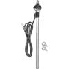 tomzz Audio 1000-015 Parafango universale per antenna telescopica testa piccola 1,2 m di cavo spina DIN look cromato