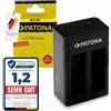 PATONA Caricatore USB a doppia batteria per Insta360 Ace Pro Action Cam | Compatto da viaggio, input USB-C Micro USB 5 V/2,1 A, uscita DC 4,4 V/0,75 A, con cavo USB-C incluso