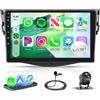 Rimoody Autoradio per Toyota RAV4 2007-2011 Carplay Wireless, 9 Pollici Touchscreen IPS Radio 2 din con Android Auto, Mirror Link, Bluetooth, FM/RDS, DSP, Comandi al Volante Retrocamera