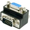 cablecc HDB15Pin VGA RGB tipo vite maschio a femmina angolo verso il basso 90 gradi dado tipo adattatore di estensione per monitor display
