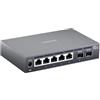 XikeStor Switch Ethernet Unmanaged 7 Porte 2.5GbE | 5x RJ45 2.5G + 2x Uplink SFP+ 10G | Switch Metallico Plug & Play Senza Ventola per NAS, PC Gaming, WiFi 6 & Reti Domestiche