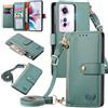 MOJIA Custodia per Oppo Reno11 F 5G / Reno 11F 5G, Alta qualità Pelle Flip Portafoglio Cover per Telefono, Multifunzione Porta Carte con Tracolla Custodia. Verde