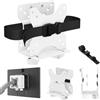 Maclean Supporto mini PC VESA Maclean MC-115W bianco acciaio compatibile 50x50 75x75 100x100 montaggio a parete o schermo profondità regolabile 17-70mm carico 5kg cinghia di sicurezza inclusa