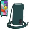 WenBaby Cover Compatible con Samsung Galaxy A51 5G,Cellulare Girocollo Custodia con Cordino TPU Corda Silicone Case Bumper per Samsung Galaxy A51 5G Custodia, Verde scuro