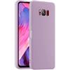 HULLIN Custodia per Telefono in Silicone Colorato, Adatta per Samsung Galaxy S8+ / Samsung S8 Plus (6.2) - Erba Viola