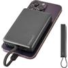 Intenso MC10000 Powerbank con retro magnetico e cavo USB-C integrato, 10.000 mAh, ricarica ultra veloce con PD 3.0 (PPS), 20 W, stato di carica LED, testato in Germania, grigio